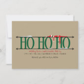 Elf Shenanigans Ho Ho Ho Weihnachts-Party Einladung (Vorderseite)