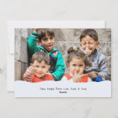 Elf Shenanigans Name Sign Foto Christmas Card Feiertagskarte (Rückseite)