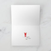 Elf Shenanigans Name Zeichen Grün & Blau geklappt Karte (Innenseite)