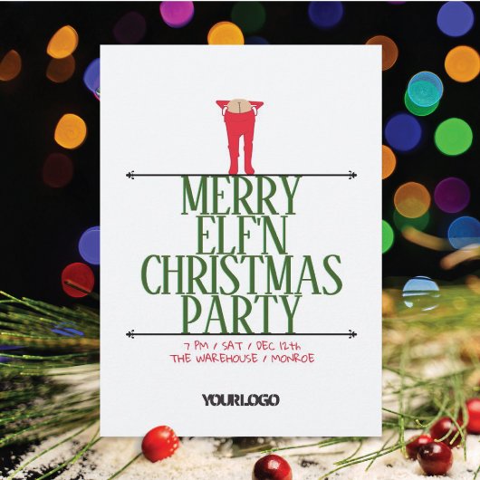 Elf Shenanigans Office Christmas Party Einladung