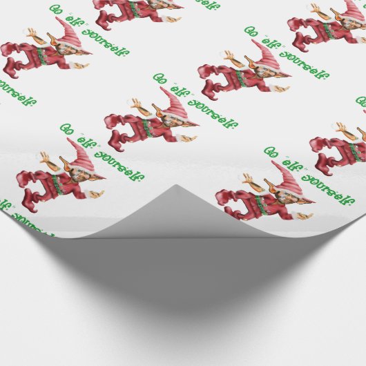 Elf sich geschenkpapier (Ecke)