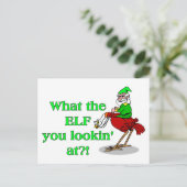 Elf Sie schauen sich an Postkarte (Stehend Vorderseite)