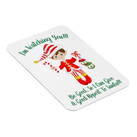 Elf sieht dir Weihnachten Kühlschrankmagnet zu Magnet (Rechte Seite)