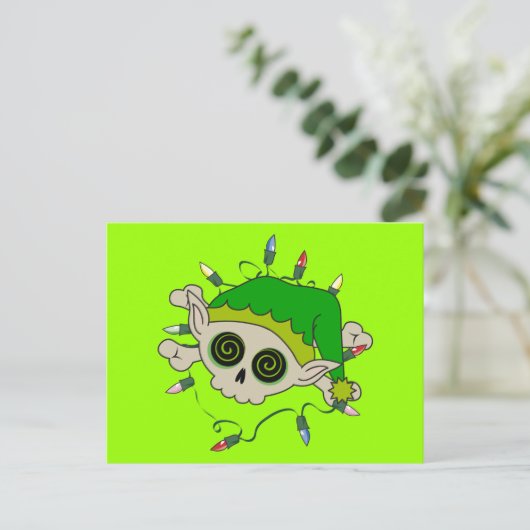 Elf Skull Postkarte (Stehend Vorderseite)