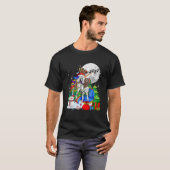 Elf Sloth Riding Santa Reindeer Unicorn Christmas T-Shirt (Vorne ganz)