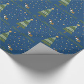 Elf Snail Christmas Scene Geschenkpapier (Ecke)
