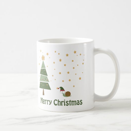 Elf Snail Christmas Scene Kaffeetasse (Rechts)