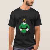 Elf Snowball Fight Champion Weihnachtsfest T - Shi T-Shirt (Vorderseite)