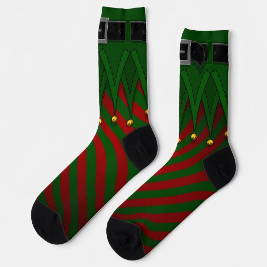 Elf Socks Festive Christmas Elf Costume Socks Socken (Linkes Detail)