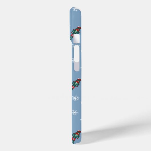 Elf "Sohn eines Nutcrackers" Wintermuster Case-Mate iPhone Hülle (Rückseite / Links)