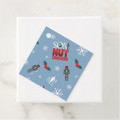 Elf "Sohn eines Nutcrackers" Wintermuster Geschenkanhänger (Beispiel)