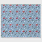 Elf "Sohn eines Nutcrackers" Wintermuster Geschenkpapier (Flach)