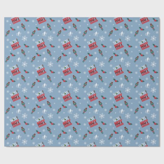 Elf "Sohn eines Nutcrackers" Wintermuster Geschenkpapier (Flach)