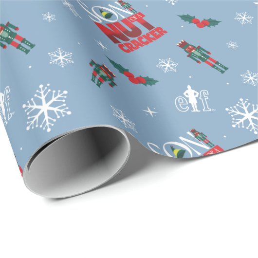 Elf "Sohn eines Nutcrackers" Wintermuster Geschenkpapier (Rolleneckpunkt)
