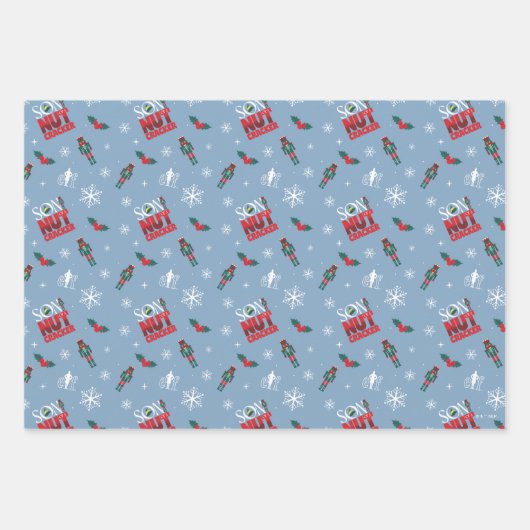 Elf "Sohn eines Nutcrackers" Wintermuster Geschenkpapier Set (Vorderseite 2)