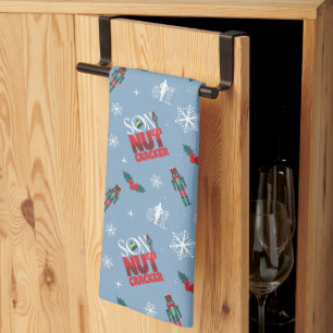 Elf "Sohn eines Nutcrackers" Wintermuster Geschirrtuch