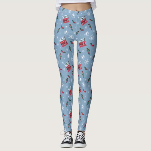 Elf "Sohn eines Nutcrackers" Wintermuster Leggings (Vorderseite)