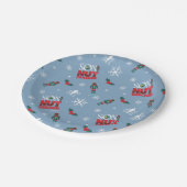 Elf "Sohn eines Nutcrackers" Wintermuster Pappteller (Schrägansicht)