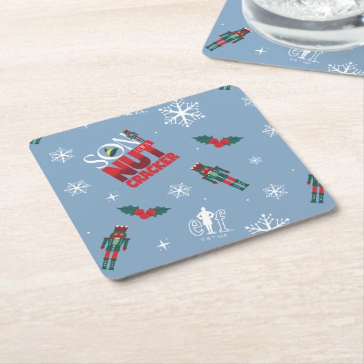 Elf "Sohn eines Nutcrackers" Wintermuster Rechteckiger Pappuntersetzer (angewinkelt)