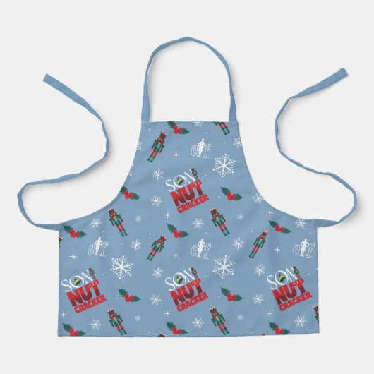 Elf "Sohn eines Nutcrackers" Wintermuster Schürze (Vorderseite)