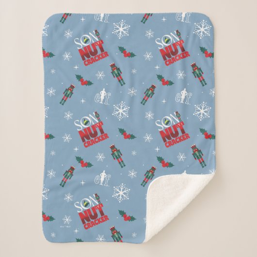 Elf "Sohn eines Nutcrackers" Wintermuster Sherpadecke (Vorderseite)
