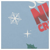 Elf "Sohn eines Nutcrackers" Wintermuster Stoff (Nahaufnahme)