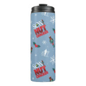 Elf "Sohn eines Nutcrackers" Wintermuster Thermosbecher (Vorderseite)