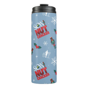 Elf "Sohn eines Nutcrackers" Wintermuster Thermosbecher