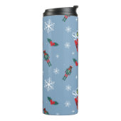 Elf "Sohn eines Nutcrackers" Wintermuster Thermosbecher (Nach links gedreht)