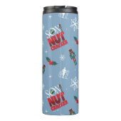 Elf "Sohn eines Nutcrackers" Wintermuster Thermosbecher (Rückseite)