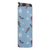 Elf "Sohn eines Nutcrackers" Wintermuster Thermosbecher (Nach rechts gedreht)