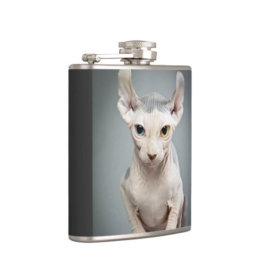 Elf-Sphinx-Katzen-Fotografie Flachmann (Rechts)