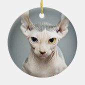 Elf-Sphinx-Katzen-Fotografie Keramik Ornament (Hinten)