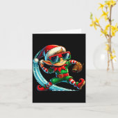 Elf spielt Baseball als Lehrer Jungen Kinder Teena Karte (Gelbe Blume)