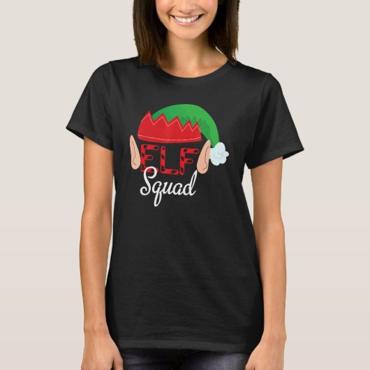 Elf Squad Christmas Family Matching Group T-Shirt (Vorderseite)
