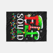 Elf Squad Christmas Family Matching Pajamas Elf Bo Fleecedecke (Vorderseite (Horizontal))