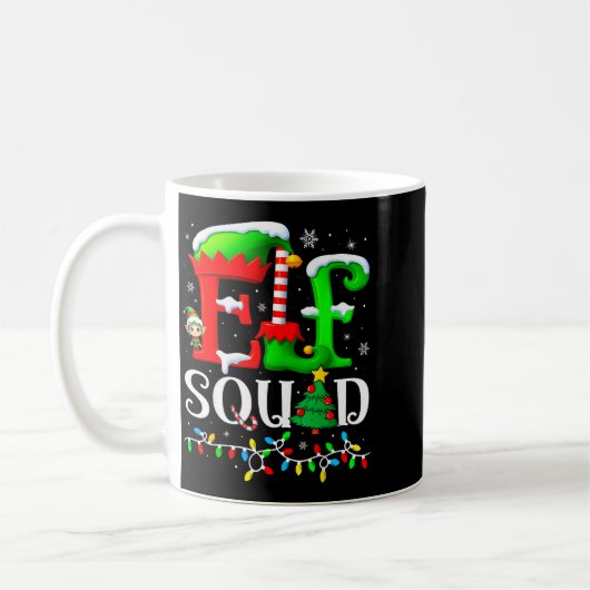 Elf Squad Christmas Family Matching Pajamas Elf Bo Kaffeetasse (Links)