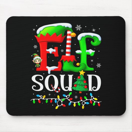 Elf Squad Christmas Family Matching Pajamas Elf Bo Mousepad (Vorne)