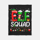 Elf Squad Christmas Family Matching Xmas Elf Pajam Fleecedecke (Vorderseite)