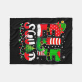 Elf Squad Christmas Family Matching Xmas Elf Pajam Fleecedecke (Vorderseite (Horizontal))