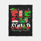 Elf Squad Christmas Family Matching Xmas Elf Pajam Fleecedecke (Vorderseite)