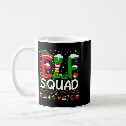 Elf Squad Christmas Family Matching Xmas Elf Pajam Kaffeetasse (Links)