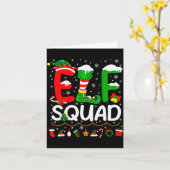 Elf Squad Christmas Family Matching Xmas Elf Pajam Karte (Gelbe Blume)