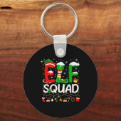 Elf Squad Christmas Family Matching Xmas Elf Pajam Schlüsselanhänger (Vorderseite)