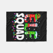 Elf Squad Christmas Family Matching Xmas Pajamas Fleecedecke (Vorderseite (Horizontal))
