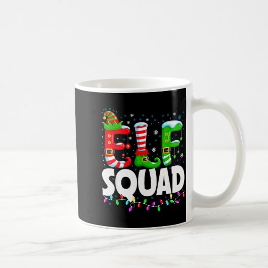 Elf Squad Christmas Family Matching Xmas Pajamas  Kaffeetasse (Rechts)