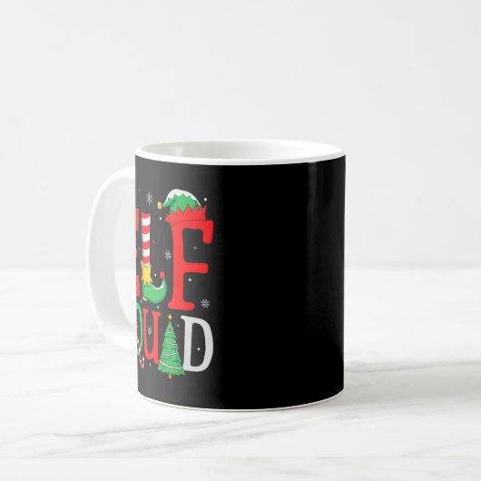 Elf Squad Christmas Matching Family Group Elf Xmas Kaffeetasse (Vorderseite Links)