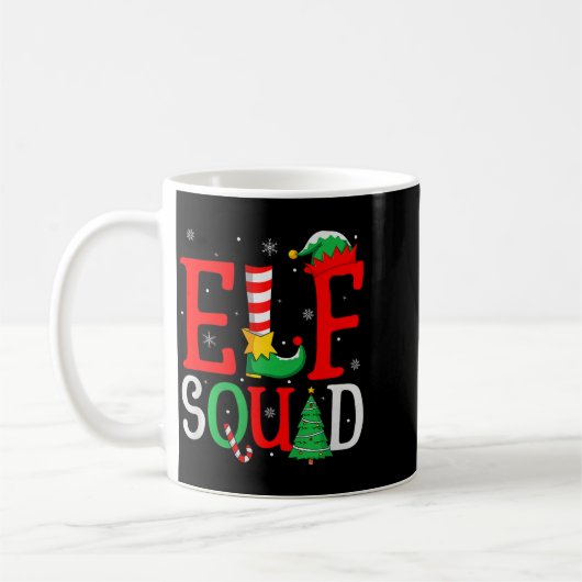 Elf Squad Christmas Matching Family Group Elf Xmas Kaffeetasse (Links)