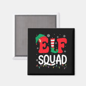Elf Squad Christmas Matching Family Group Elf Xmas Magnet (Vorderseite/Rückseite)
