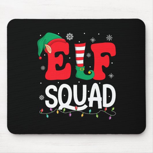 Elf Squad Christmas Matching Family Group Elf Xmas Mousepad (Vorne)